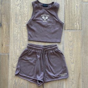 White fox chocolate brown set
